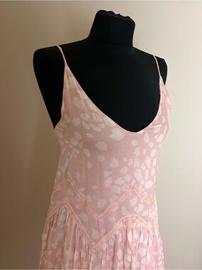 Native Daughters Pink Printed Slip Dress - Lightweight Spaghetti Strap